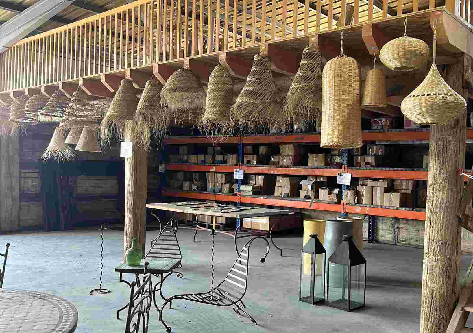 Suspension au style chapeau de paille bambou naturel Ø 75 cm